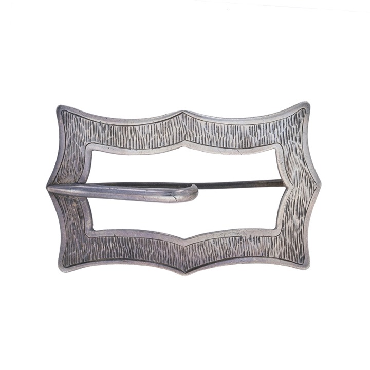 Unger Brothers Vintage Rectangular Buckle Brooch Sterling Silver 925 Pin LX1903