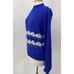 Vintage 80s Lord & Taylor Bunny Dot Pattern SweaterTurtleneck Blue Womens Medium