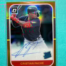 2021 Donruss Optic '87 Retro on card Auto Orange SSP /30 Cristian Pache RC