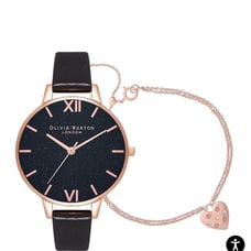 Olivia Burton Classic Women's Watch & Bracelet Rose Gold Gift Set, 38mm