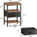 Nightstand with Charging Station, Bed Side Table (FREE SHIPPING)