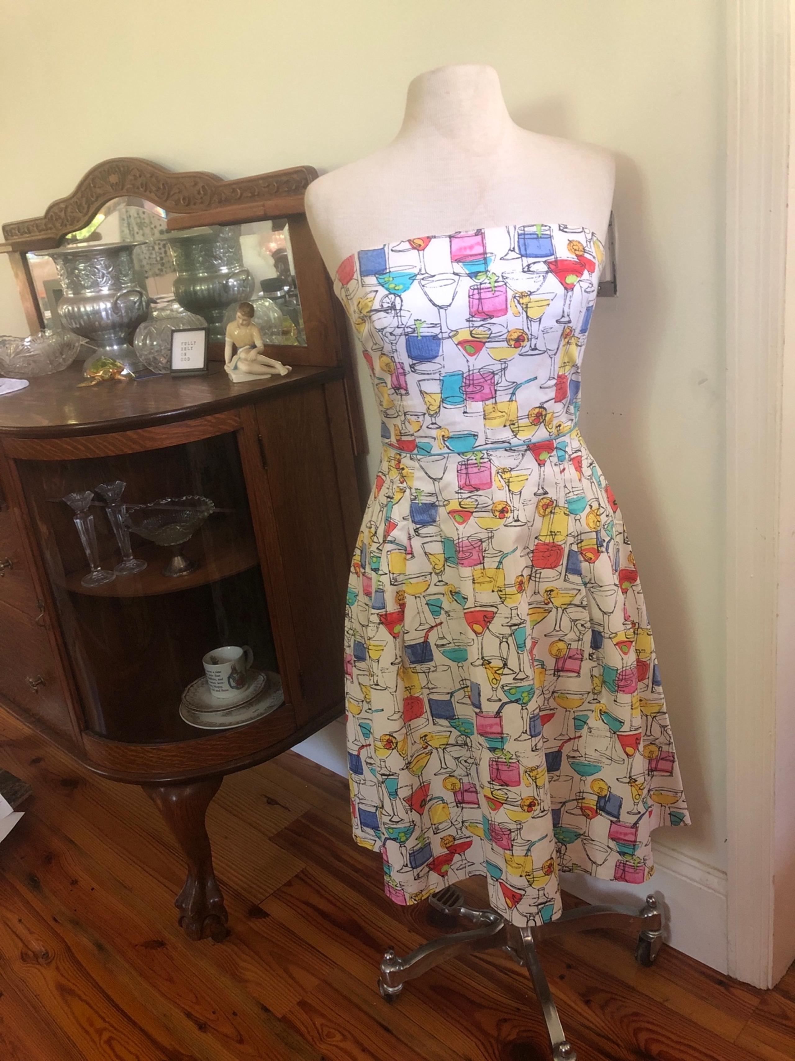 David Meister Strapless Sundress, Cocktail Dress Sz 6