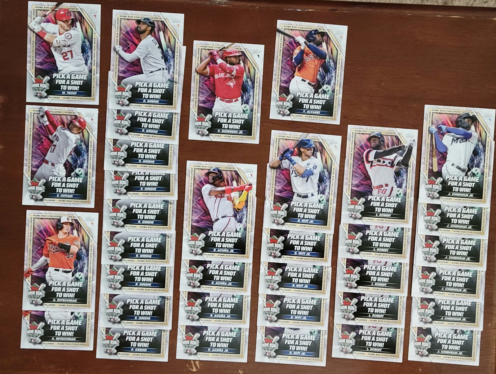 2023 Topps Home Run Challenge 80 Card Lot Trout Ohtani Judge Derby ++