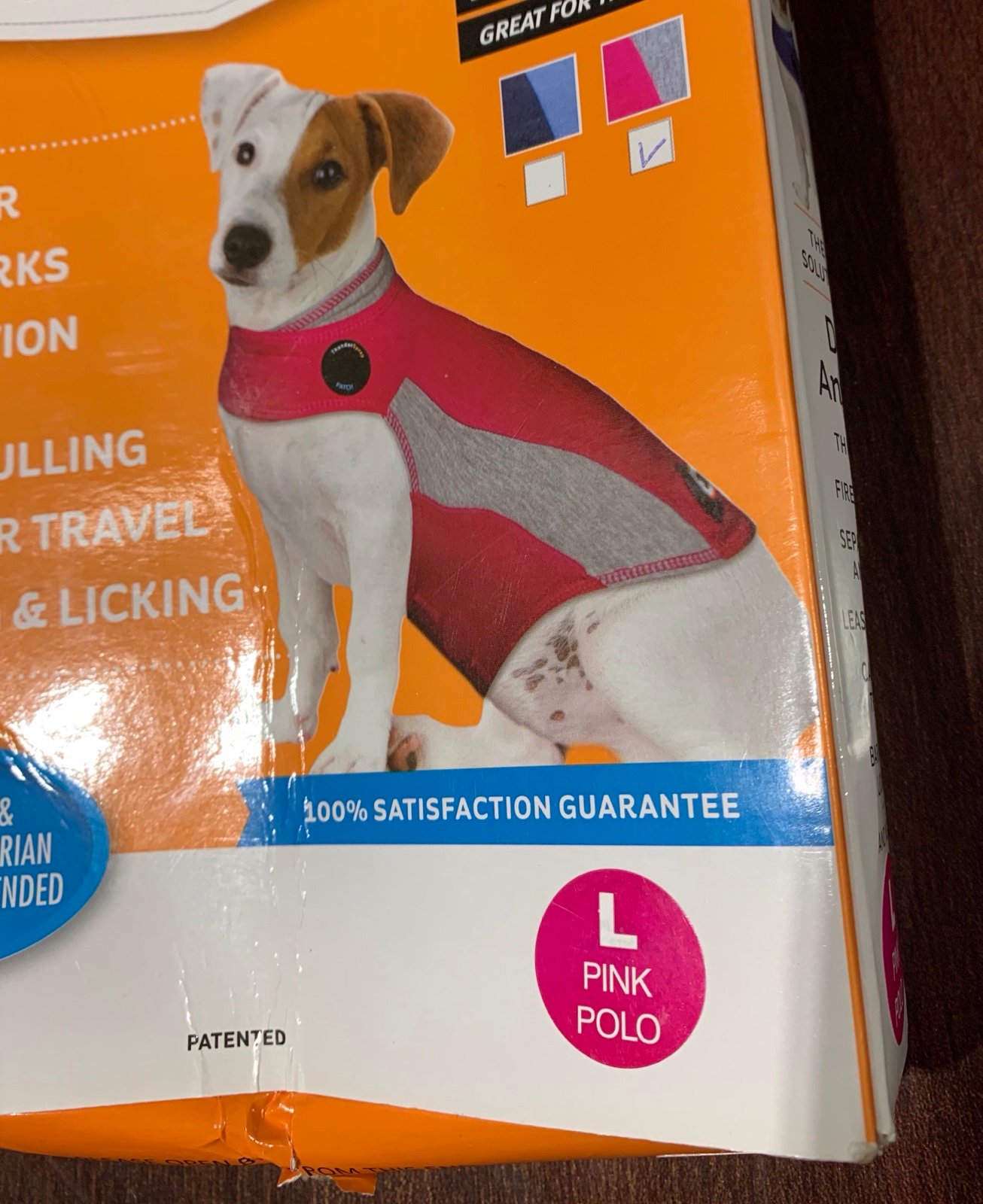 ThunderShirt Dog Anxiety Training Jacket Pink Polo LARGE 41-64 lbs