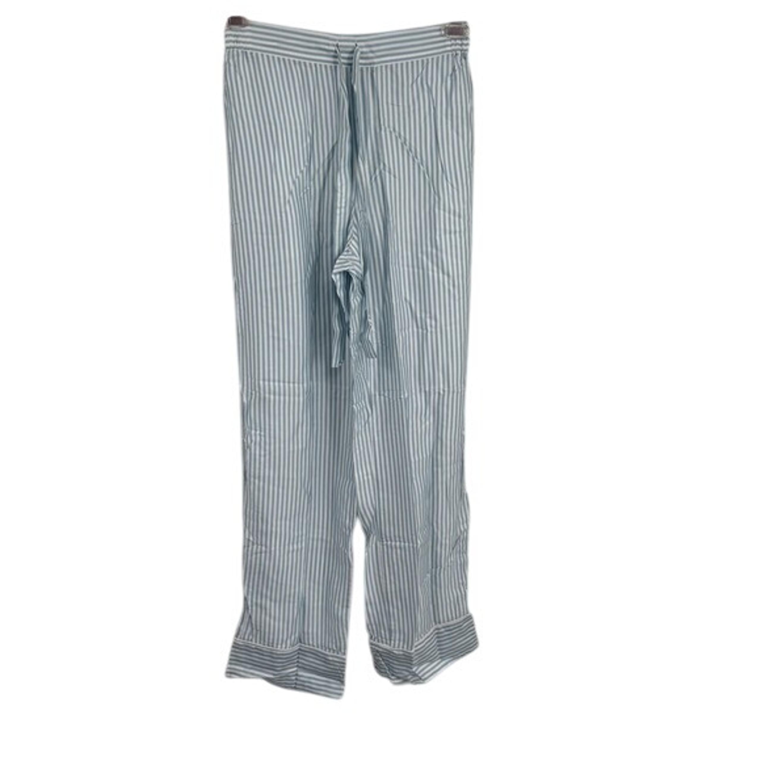 Ettitude Bamboo Sateen Pajama Pant Starlight Blue White Stripe Luxury Small