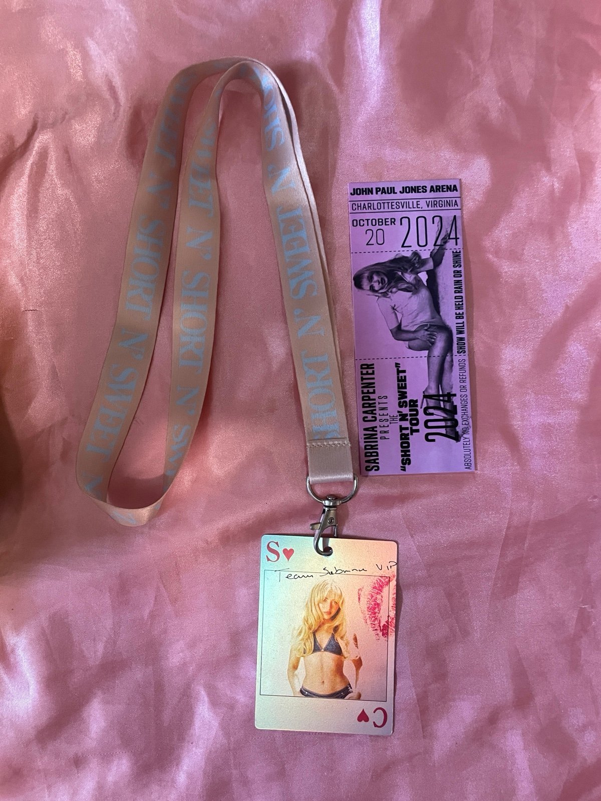 Sabrina Carpenter Charlottesville VIP merch