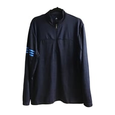 ADIDAS- MENS NAVY GOLF PULLOVER HALF ZIP UP CLOSURE LONG SLEEVE SIZE LARGE