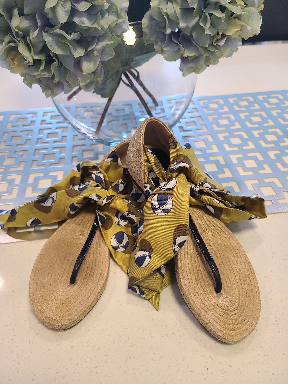 Gucci Espadrille Satin Sandals