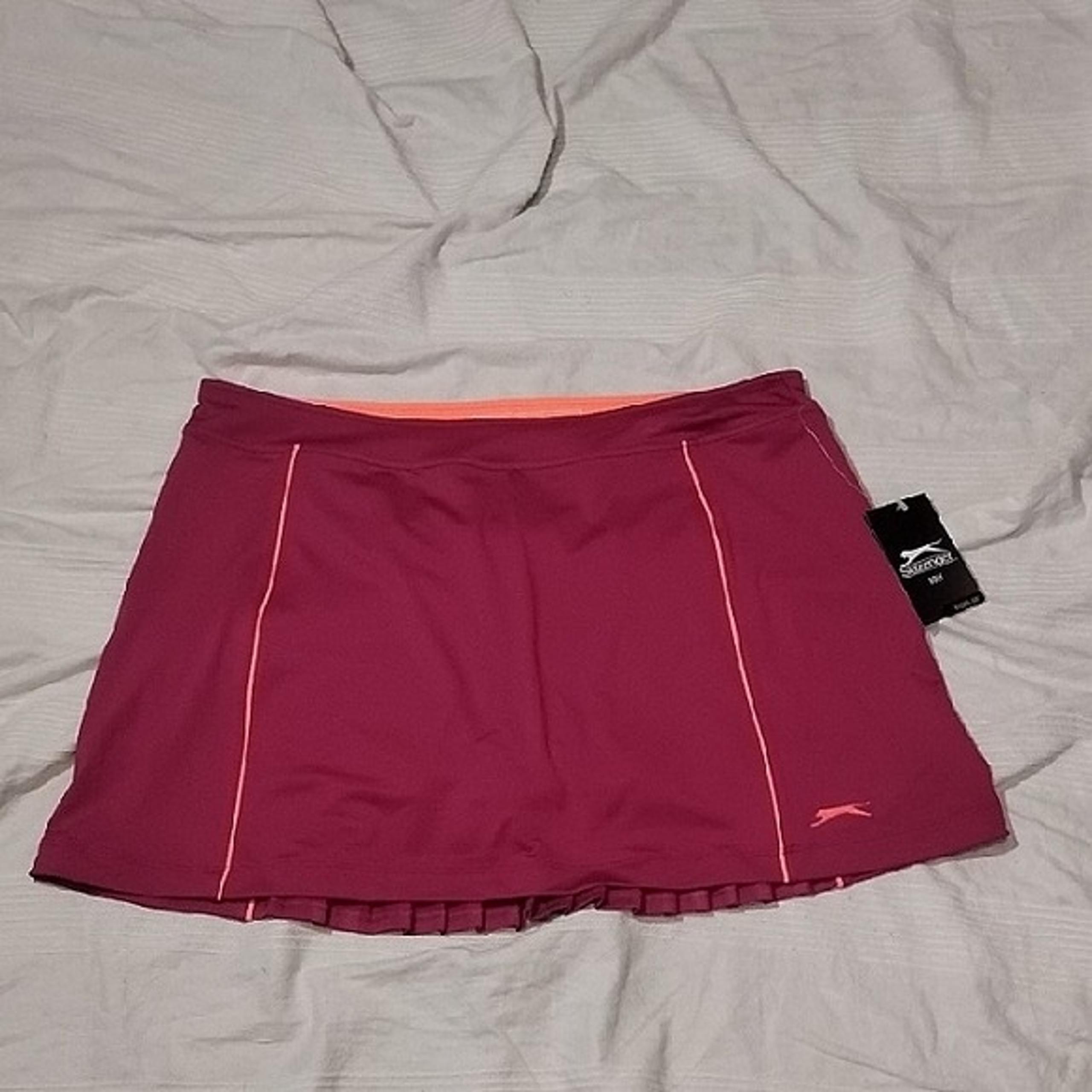 nwt 'solar eclipse' pleated tech skort womens l tennis golf skirt - Slazenger