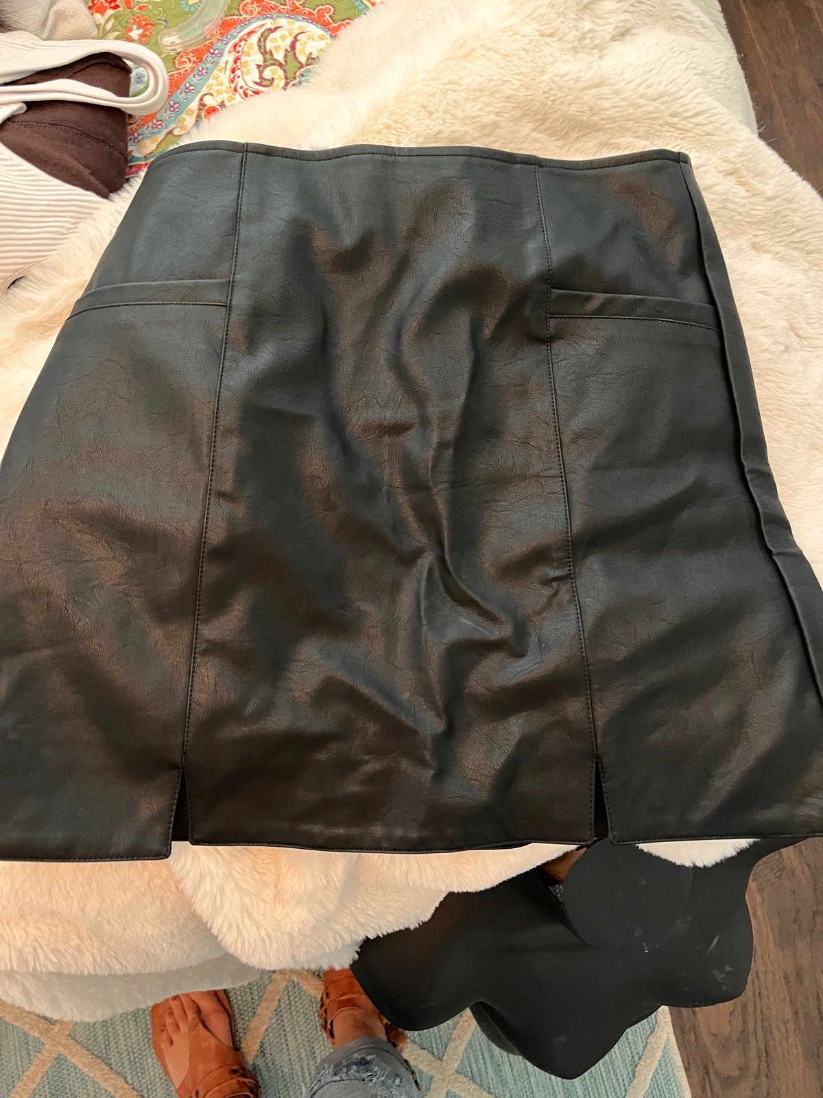 Alter State Black faux Mini Skirt.