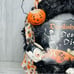 Devilish Dan Halloween spooky vintage Halloween Pail wreath pumpkin vampire