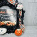 Devilish Dan Halloween spooky vintage Halloween Pail wreath pumpkin vampire