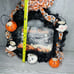 Devilish Dan Halloween spooky vintage Halloween Pail wreath pumpkin vampire