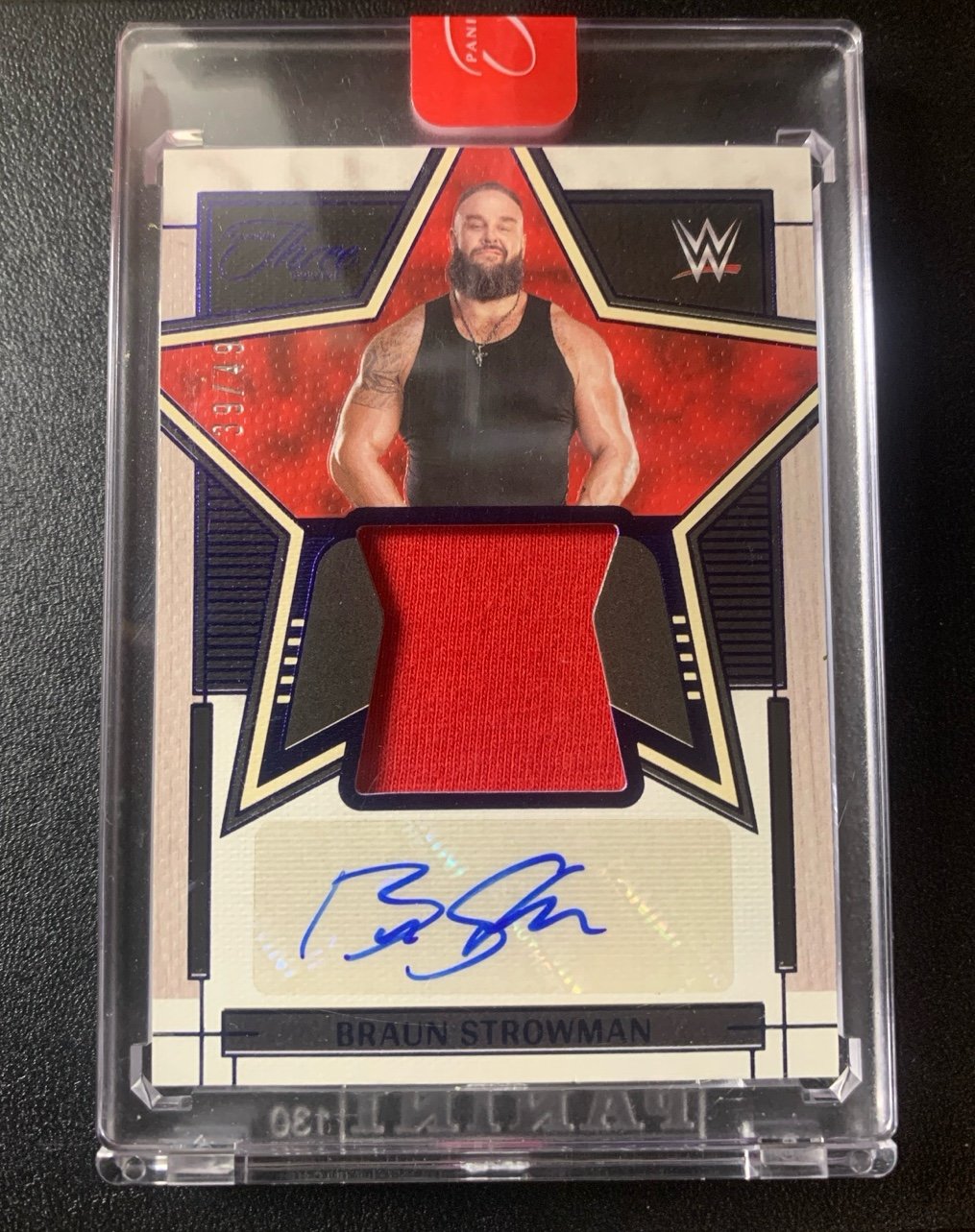 BRAUN STROWMAN 2024 WWE THREE COUNT RELIC AUTO 39/49