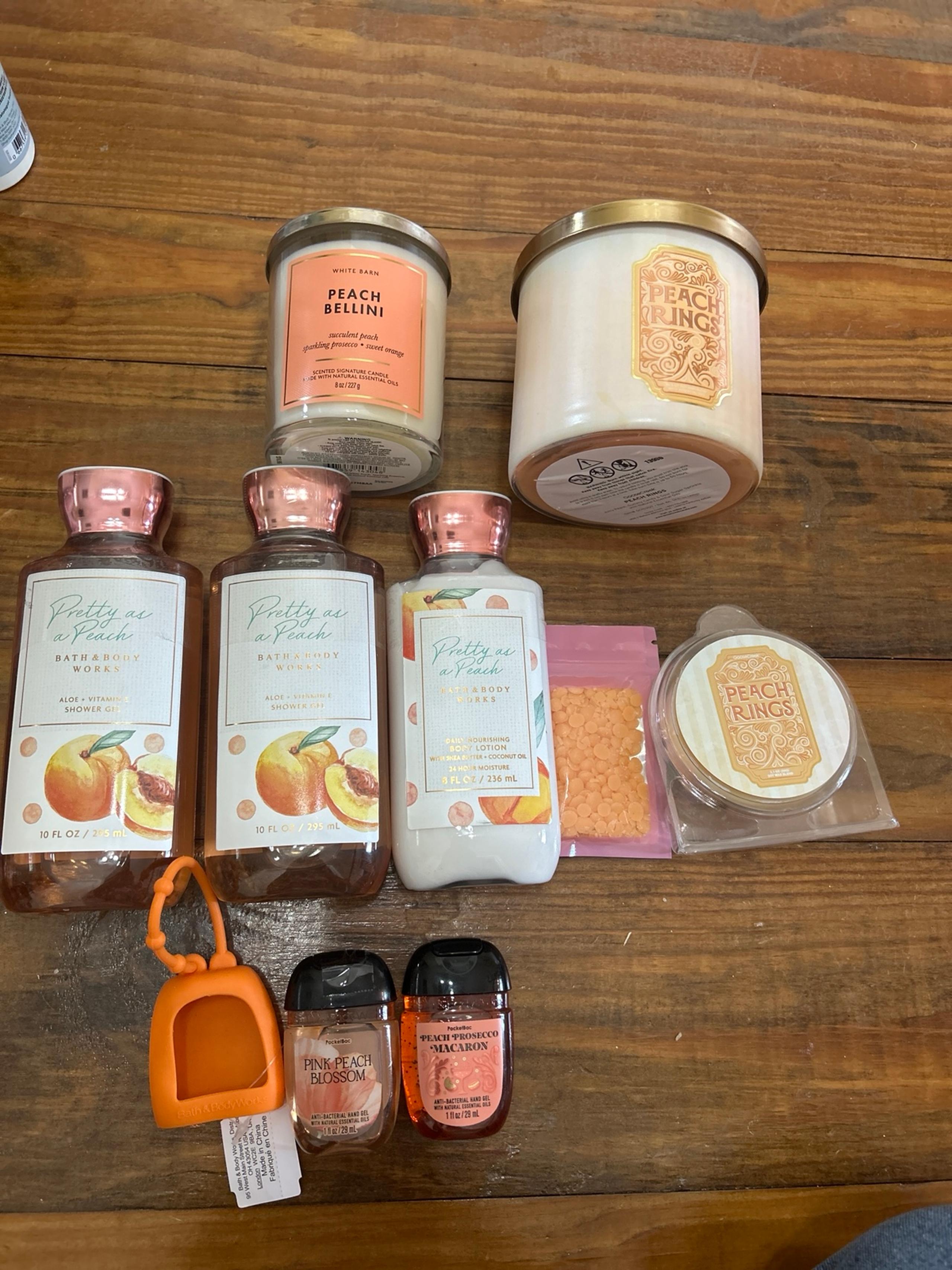 BBW & Goose Creek Peach Rings, pretty as a peach candles, body & wax melts