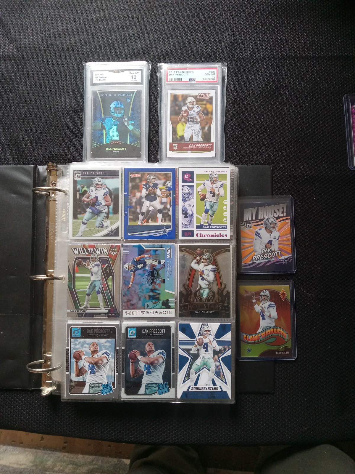 Dak Prescott #'d graded 10 rookie card lot plus alot more