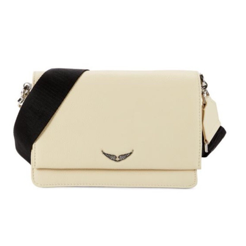 NEW Zadig & Voltaire Lolita Wings Off White Leather Crossbody