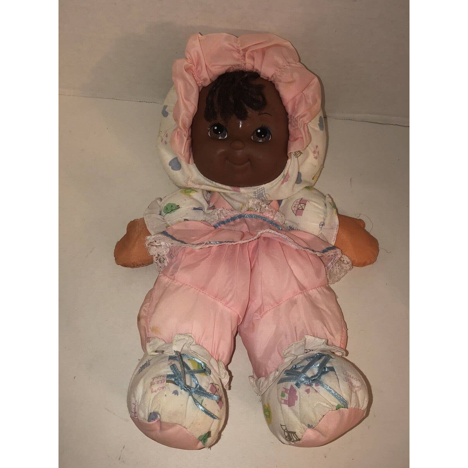 VTG Nylon Baby Doll Rubber Face Puffalump African Black Dreamy State of Mind
