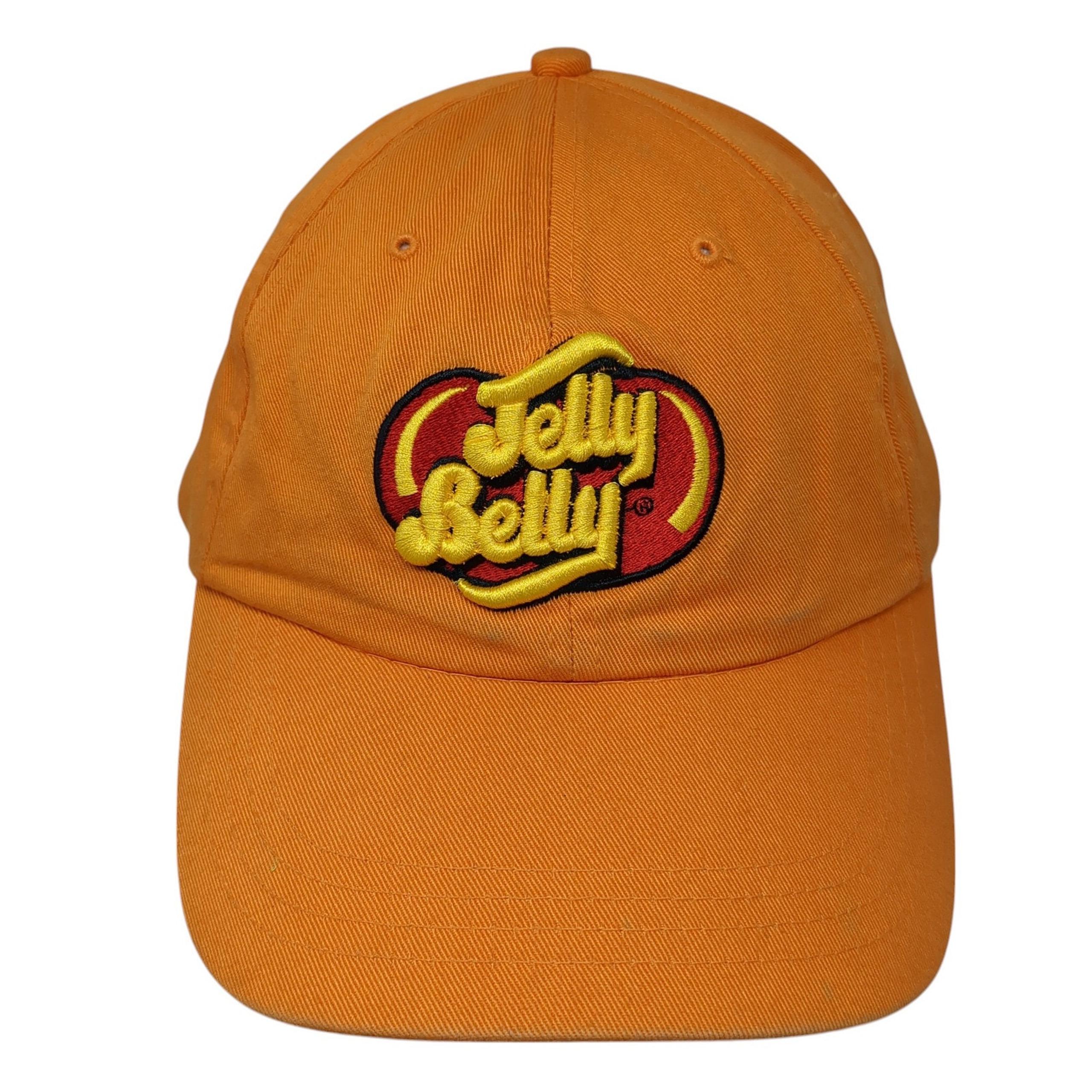 Jelly Belly Slideback Hat Orange One Size Embroidered Adjustable Ahead
