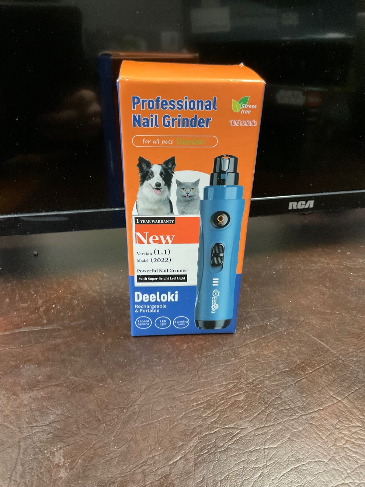 DEELOKI Dog Nail Grinder with LED Light Upgraded 2 Speeds Painless DEELOKI Dog Nail Grinder with LED Light Upgraded 2 Speeds Painless