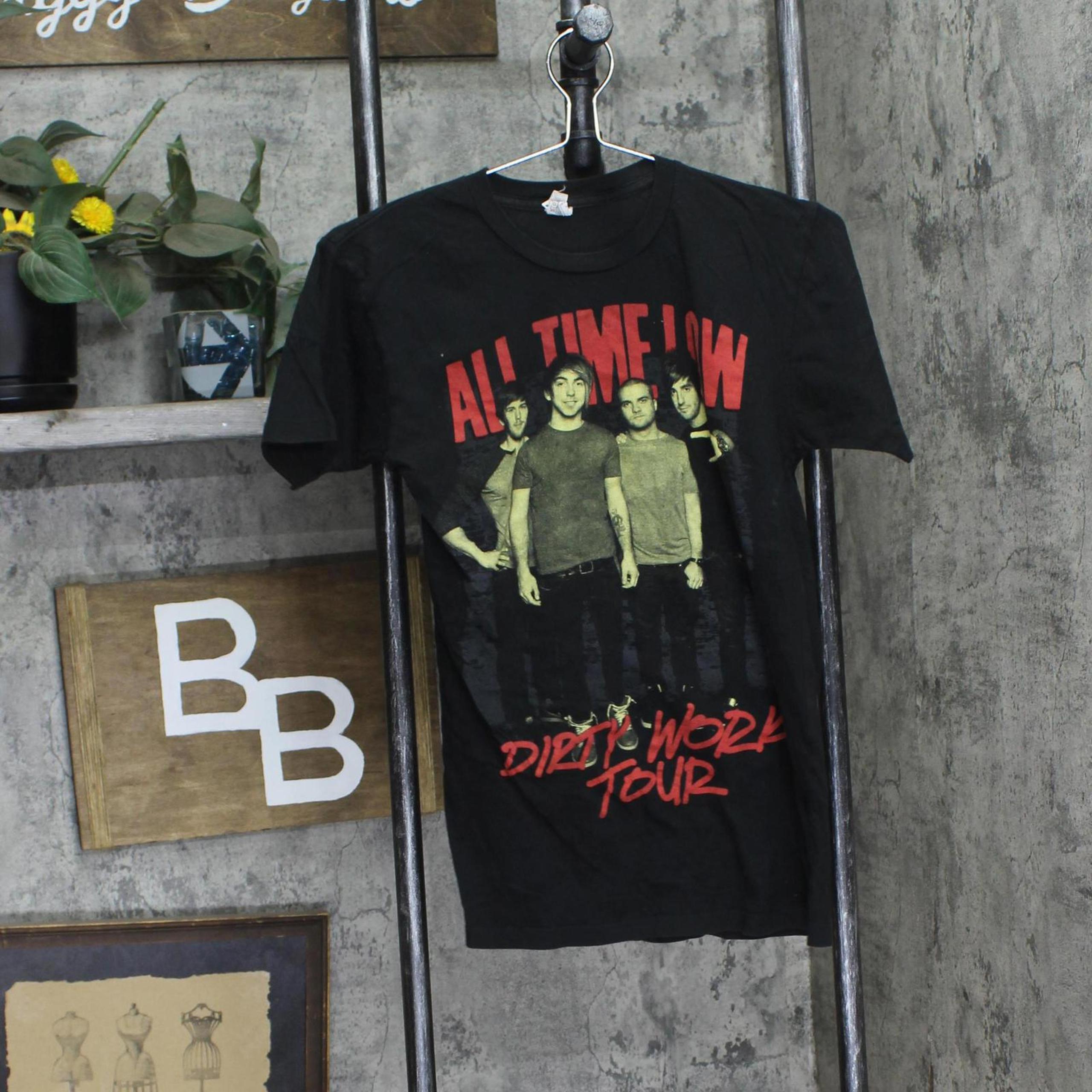 Startee Time Low Dirty Work Tour Concert Band Tee Black S