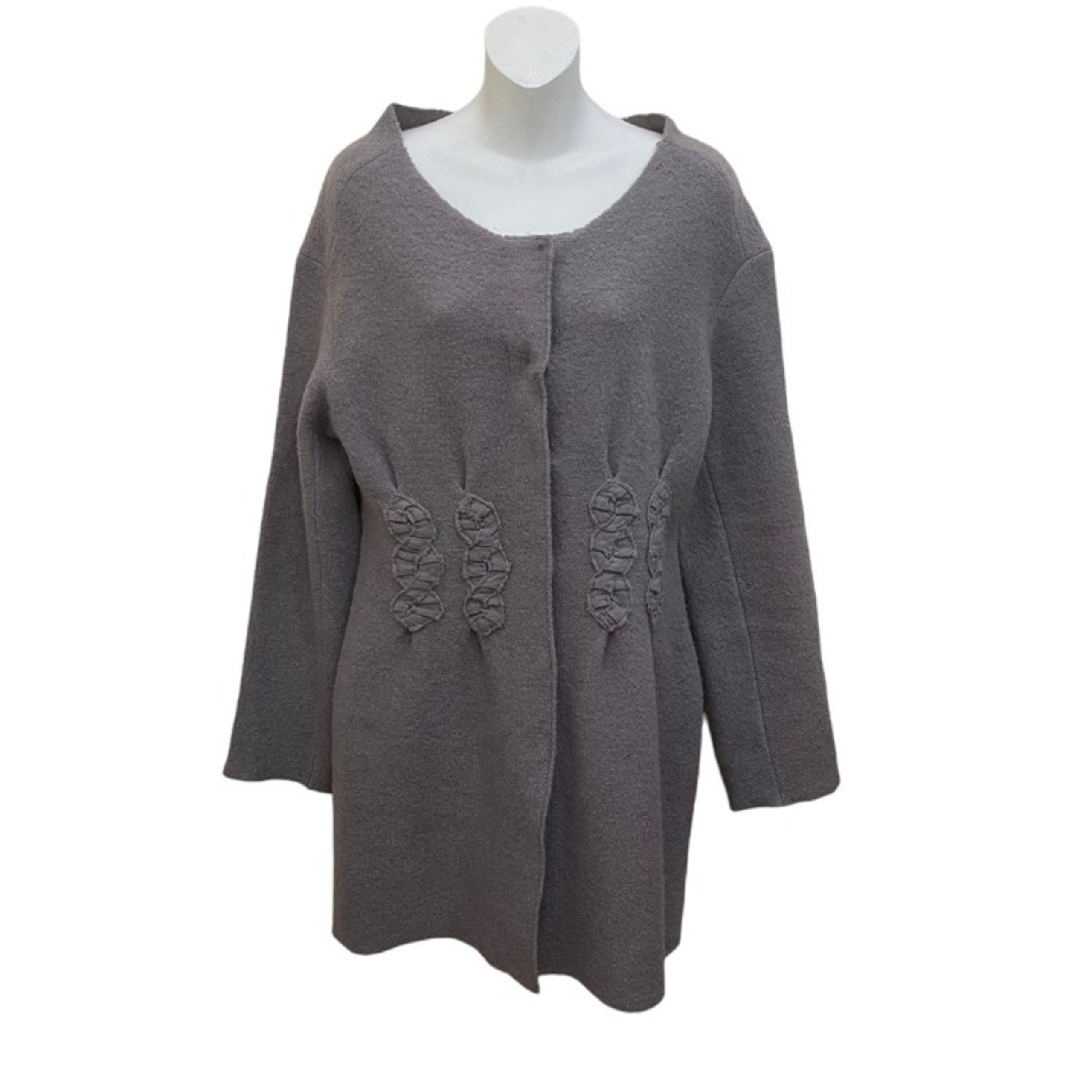 Anthropologie Moth Applique Coat Wool Snap Down Size Mediun