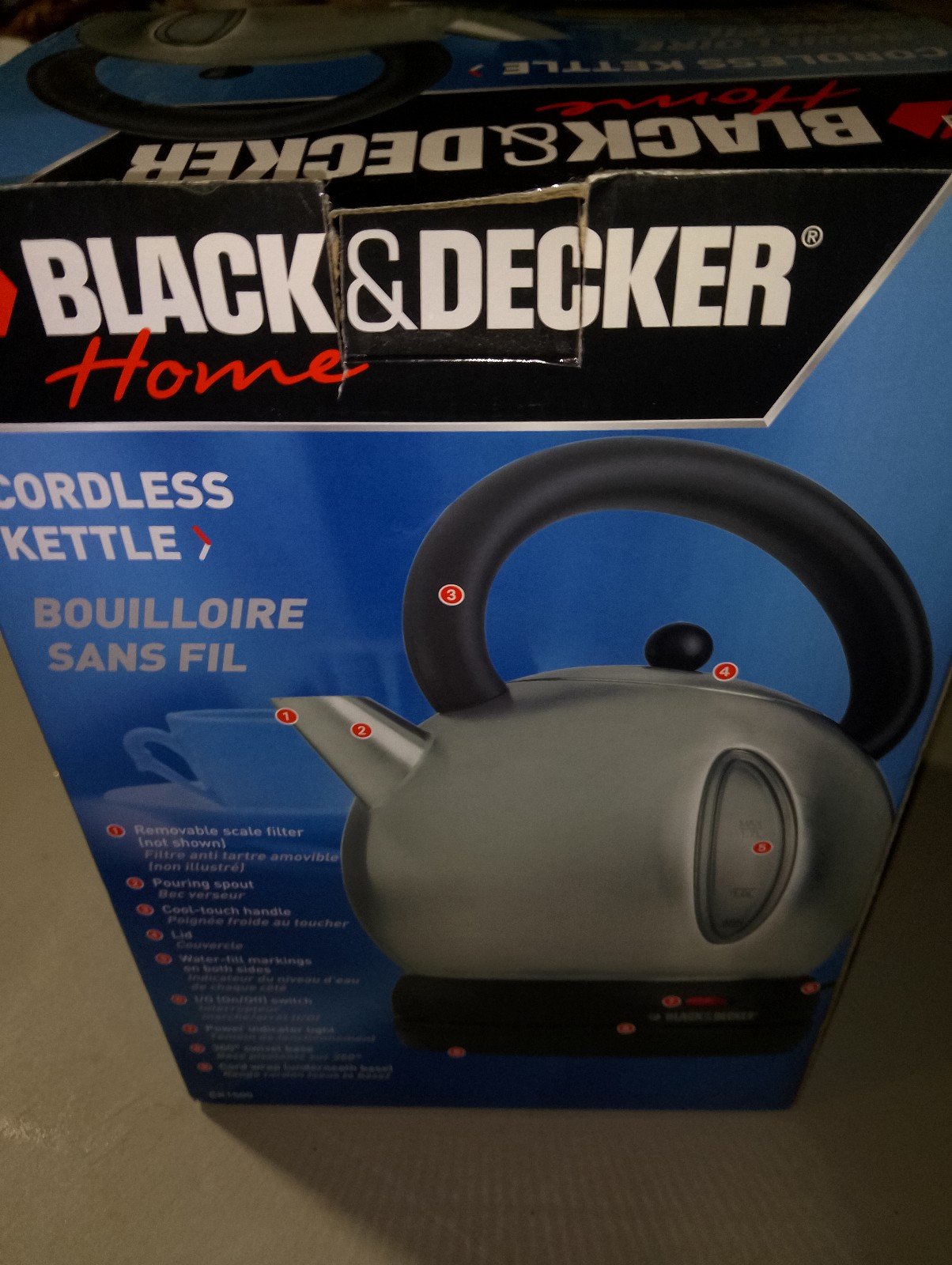 Black and Decker electric kettle teapot