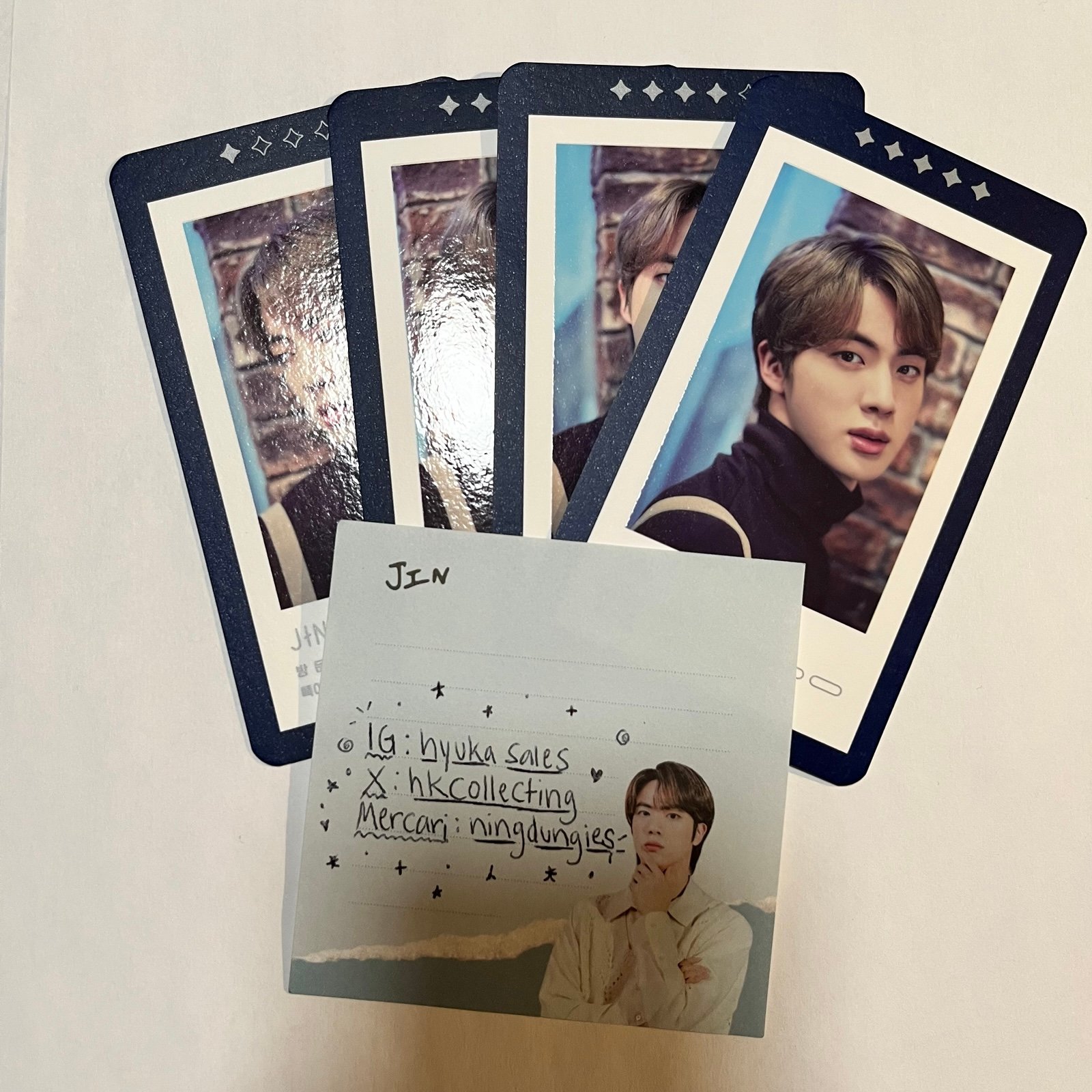 bts jin 5th muster guestbook photocard set