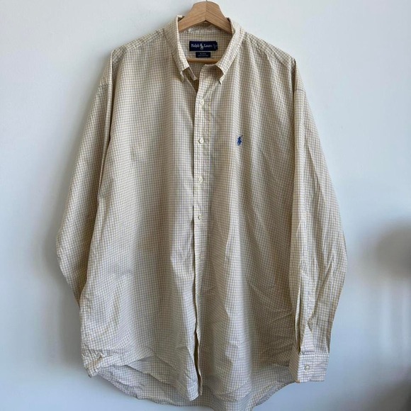 Vintage Ralph Lauren Men's button-up shirt - XL