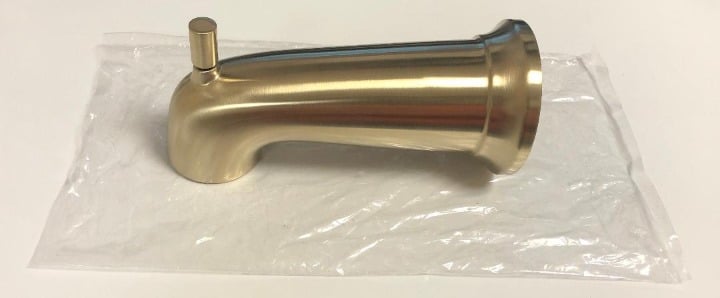 Brushed Gold Diverter Tub Faucet Spout (diverter spout only)