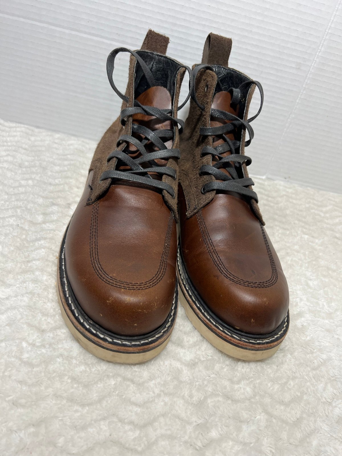 Broken Homme Davis II Men’s Size 8.5 Brown Leather Suede Classic Boots