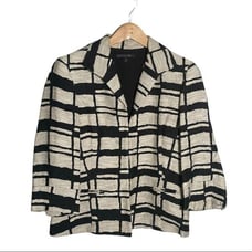 Lafayette 148 Abstract Print One Button Blazer