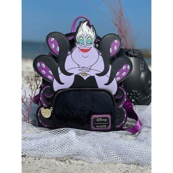 Loungefly Disney Villains Sequin Ursula Cosplay Mini Backpack
