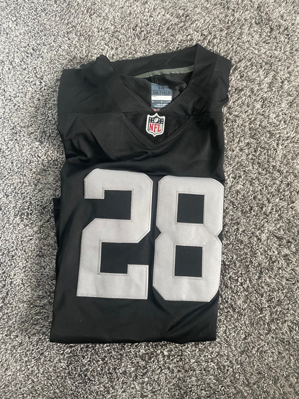 NFL Raiders Josh Jacobs #28 Medium Jersey