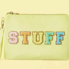 Stoney Clover Lane x Target STUFF Flat Nylon Lrg Pouch Wristlet Light Yellow NW