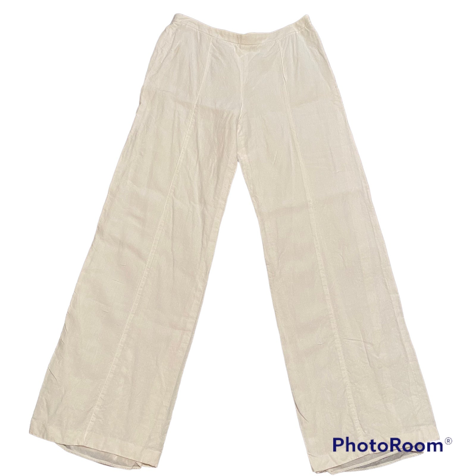 Giorgio Armani white ivory linen pants size 44 (L)