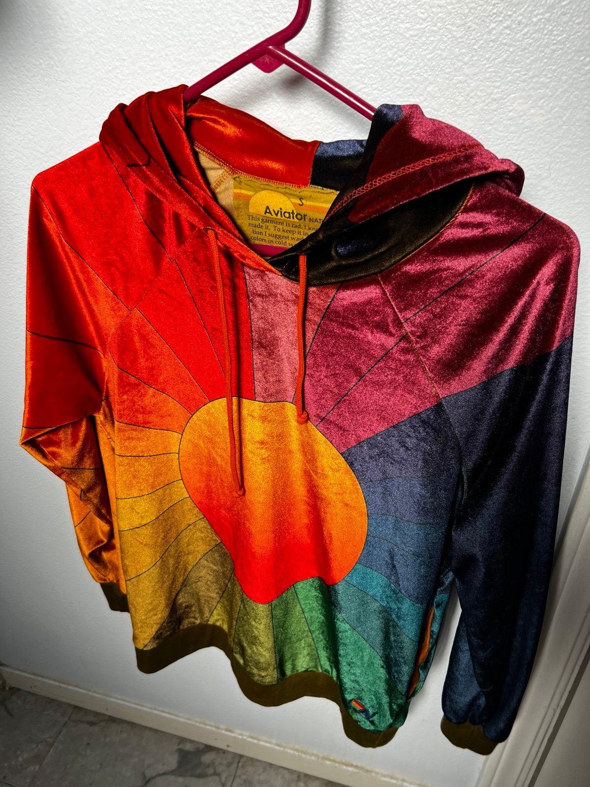 Aviator nation velvet sunburst hoodie