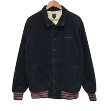 90s Adidas Vintage Corduroy Varsity Jacket with Trefoil Embroidered Logo