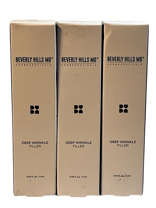 Beverly Hills MD Deep Wrinkle Filler Lot of 3 NEW 0.16oz /5ml Each