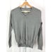 ZADIG & VOLTAIRE Happy Co Army Strass Sweater Studded V-Neck Cotton Gray Size XS