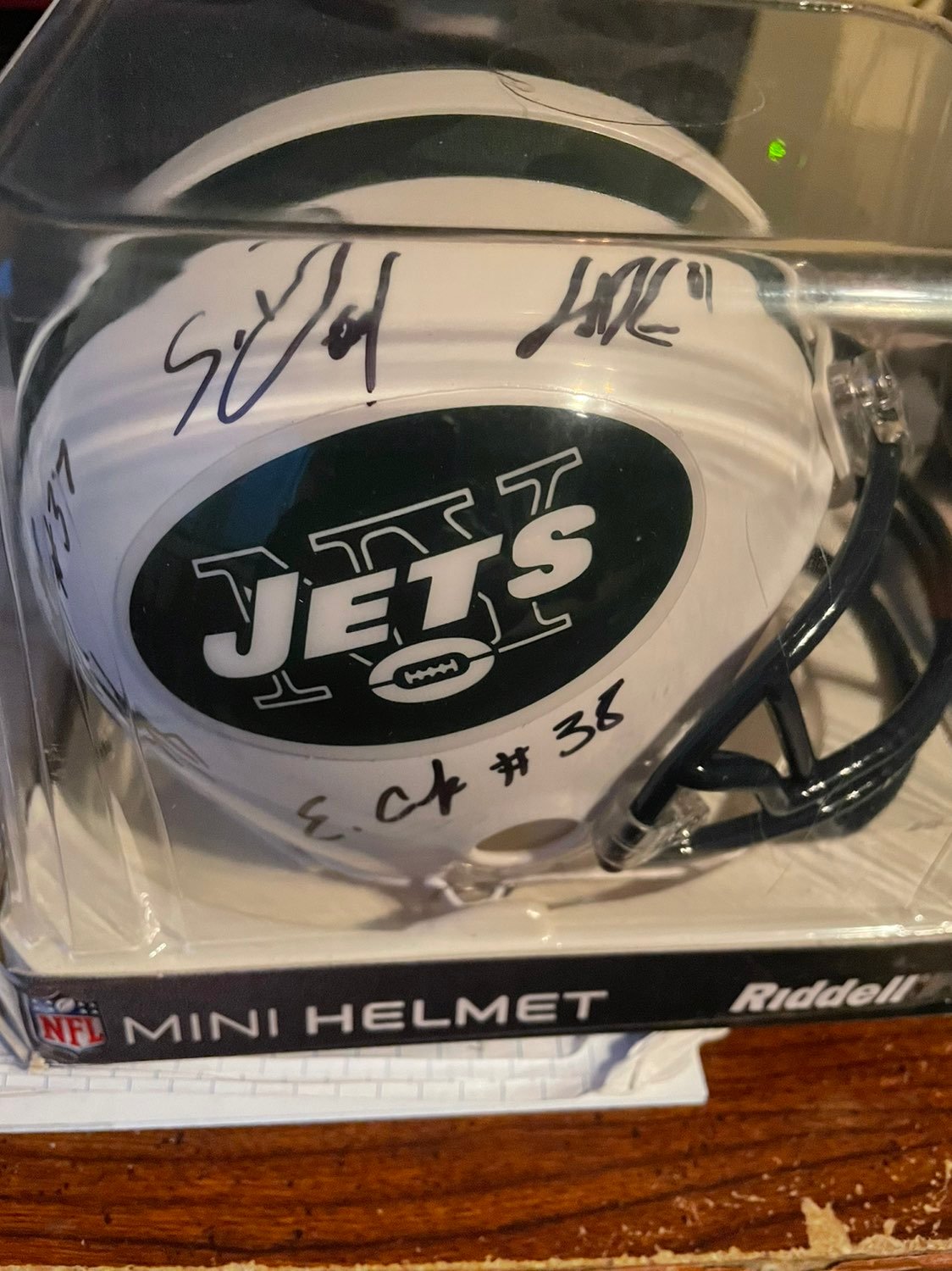 Signed Mini Helmet NY Jets New In Box