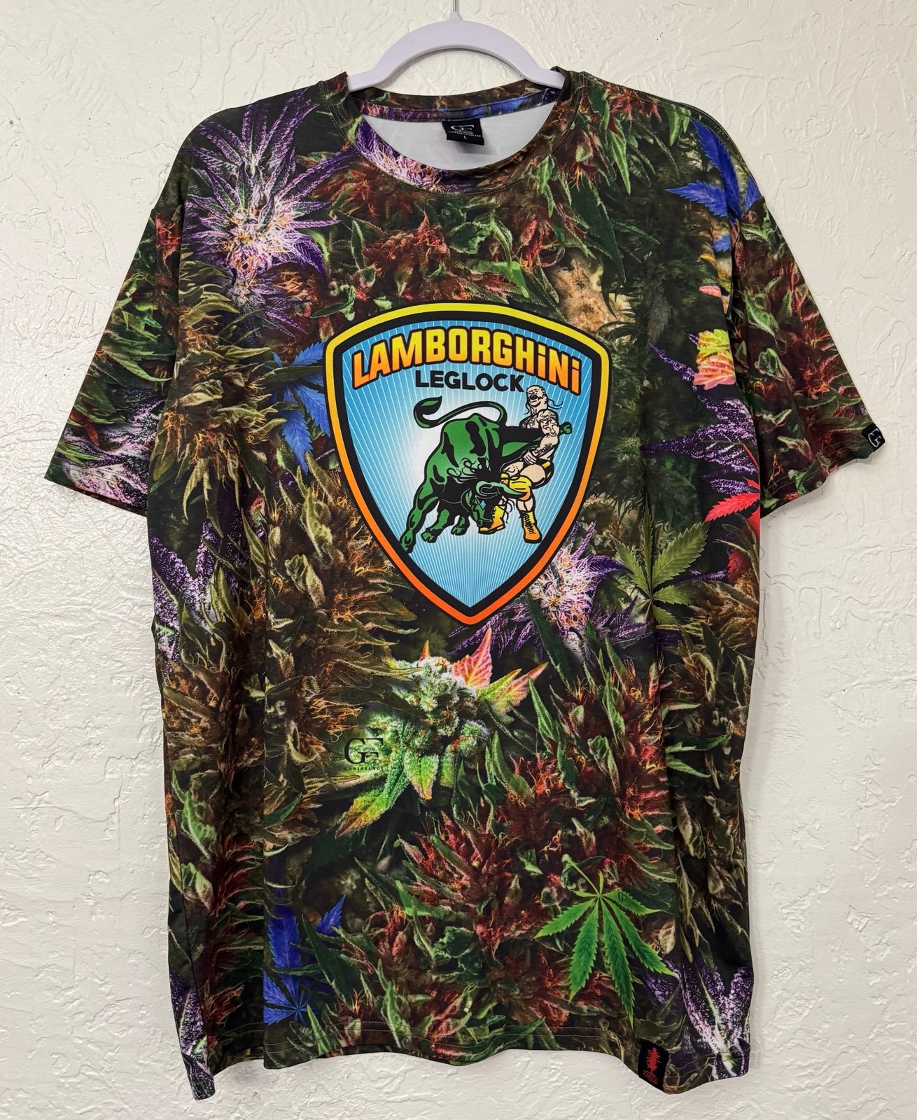 RARE RiFF RAFF Ganjaflage Lamborghini Leglock Large T-Shirt