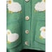 New Korean Women Loose Knitted Sweater Cardigan Buttons L Sheep Jacket Green