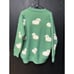 New Korean Women Loose Knitted Sweater Cardigan Buttons L Sheep Jacket Green