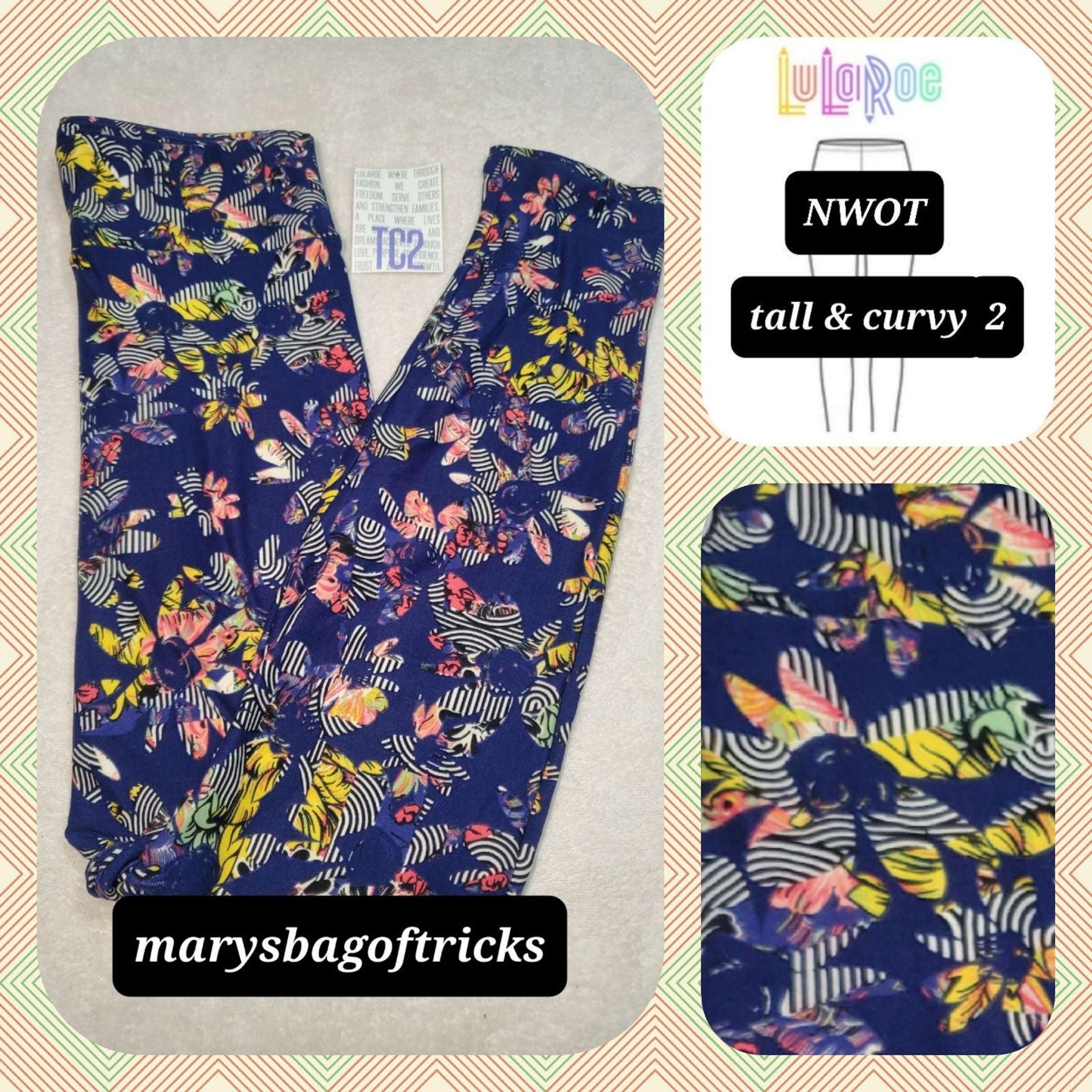 Leggings tc2 print flower zebra abstract athletic - LuLaRoe