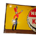 RARE 1930s NICHOL KOLA W/ MAN BOTTLE METAL SIGN SODA CRUSH DADS COKE 12 X 28