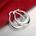 925 Sterling Silver Hoop Earrings, 925 Sterling Silver, U Shape Hoop Earrings