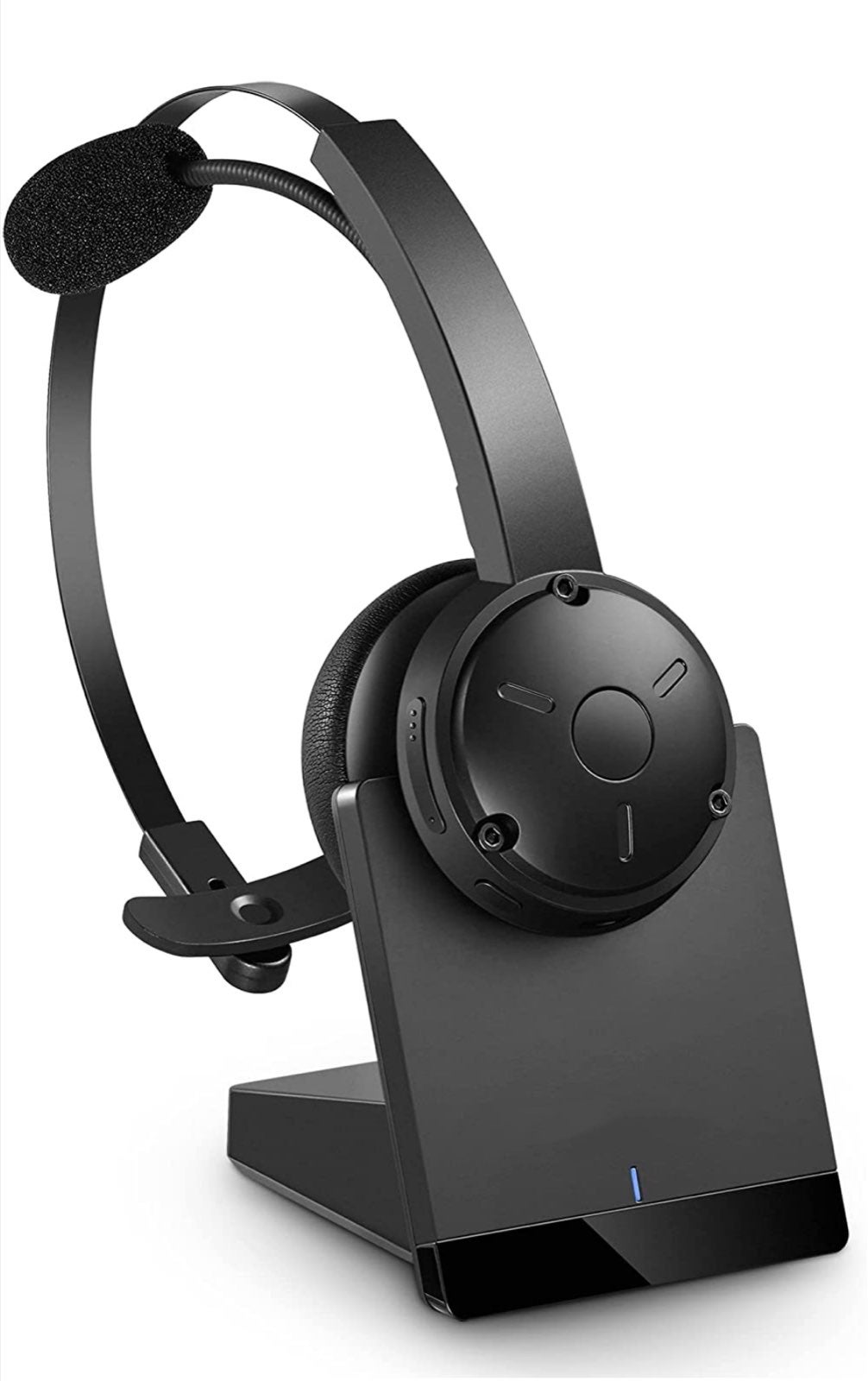 Trucker Bluetooth Headset with Microphone Noise Canceling Wireless On Ear Headph