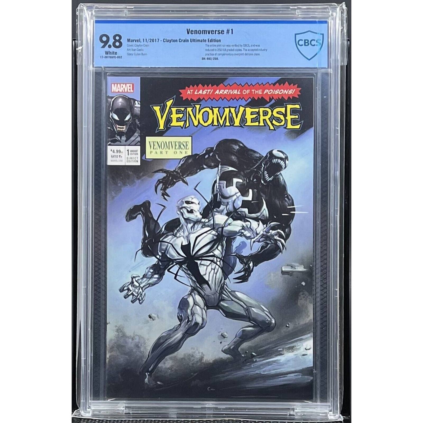 VENOMVERSE #1 Clayton Crain Ultimate Edition 9.8 CBCS LTD to 250 - FREE SHIPPING