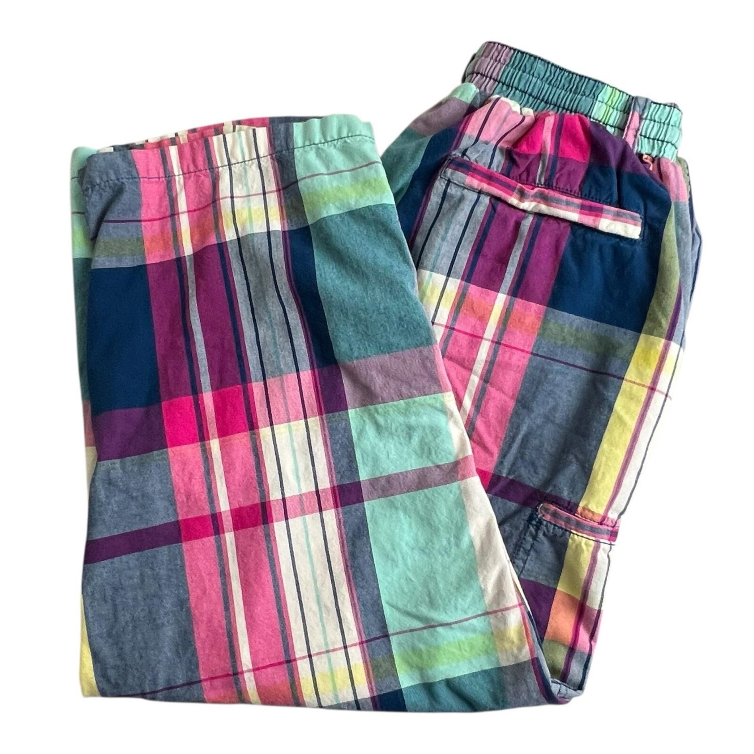 BDG Urban Outfitters Womens Medium Multicolor Plaid Cropped Straight Leg Pants